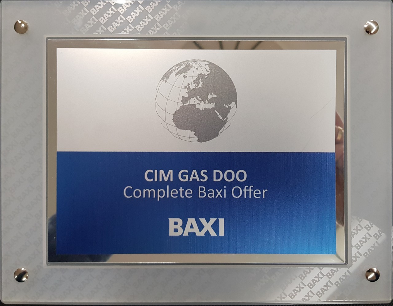 CIM GAS - BAXI Sales Award 2019